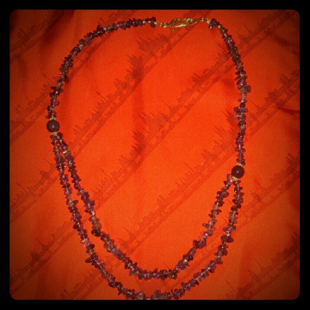 Amethyst stone necklace
